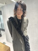 メンズミィディアムパーマ