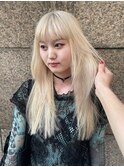 【心斎橋hen】ホワイトブロンド ブリーチ レイヤーカット