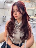 韓国ヘアーハッシュカットレイヤーカットグレージュブリーチ無し