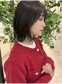 【THEOSCAR印南】ダークトーンで黒髪風ボブルフ