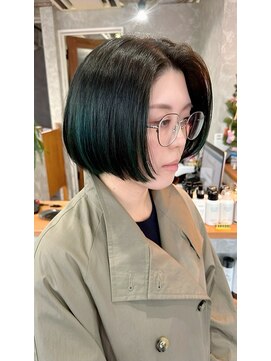 ゴーグッド(GO GOOD.) 【えいじ】ボブ/デザインブリーチ/グリーン