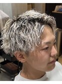 ブリーチパーマ メッシュ ハイライト ツイストスパイラル