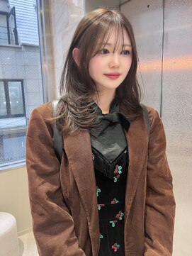 リリー(Lilley) マロンベージュ×小顔レイヤー×韓国風巻き×髪質改善