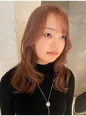 ＜abema＞ピンクベージュ　ブリーチありピンク　ベージュカラー
