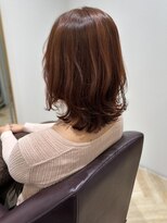 ルイマダーナ 栄店(LOUIMADNA)&nbsp;ウルフカット ブラウンベージュ 外ハネ ウルフレイヤー 30代