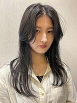 モナン 渋谷(Monan)&nbsp;顔まわりレイヤー レイヤーロング 韓国ヘア 黒髪ロング