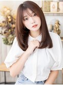 姫カットレイヤー透けバングストレートロングa北志木20代30代