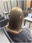 ダブルカラーケアブリーチハイライトグレーバレイヤージュ