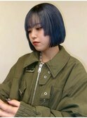 ブルージュカラー ブリーチ ハイトーン 姫カットレイヤー