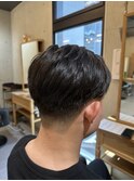 ツーブロック×アップバング
