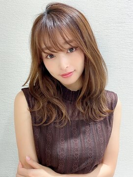 ラルユー 金山(LallYou) ミディアムヘア/くびれヘア/ショコラベージュ/前髪パーマ