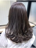レイヤーカット_外ハネボブセクションカラー_ba402981