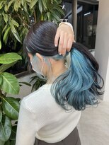 イエナ 渋谷(IENA)&nbsp;インナーカラーターコイズ