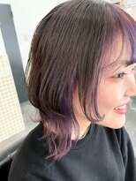ルヴェルヘアー(Revel hair)&nbsp;ウルフカット×インナーラベンダー