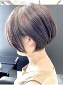 ★◎斜めバンググレージュカラーシルキーベージュデザインカラー