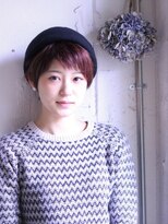 アトリエパーランプ(Atelier par LAMPE)&nbsp;ミルクティーピンク大人かわいい眉上バング小顔束感ショートz3