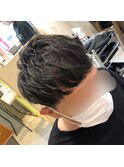 メンズカット#14 黒髪ショートマッシュ/ダウンパーマ/ビジネス
