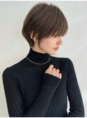 前髪あり耳掛け丸みくびれショートボブ20代30代40代50代(蘭)