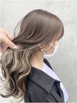 ルミヘアー 金沢駅西口店(Lumi hair) ★インナーカラー/イヤリングカラー/ミルクティーベージュ/金沢