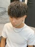 【ランダム縦落ちカール】メンズカット+ツイストスパイラルパーマ12100[難波]