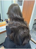 郡山顔周りレイヤーカット韓国ワンホンヘアベージュカラー30代