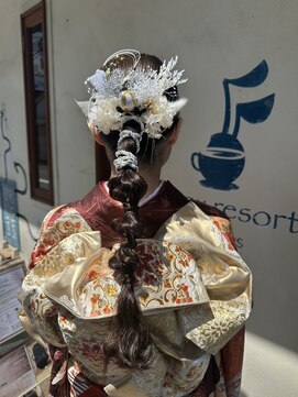 コージー リゾート バイ アンツ 茅ヶ崎駅前店(cozy resort by ANT'S) くびれヘア/アプリコットオレンジ/夏のヘアアレンジ/茅ケ崎