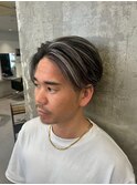 ホワイトメッシュ/ツイスト/ツイスパ/パーマ/メンズ/眉毛/心斎橋