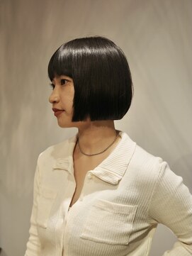 ネロ ヘアサロン 渋谷(NERO HAIR SALON) 【まどか】ワイドバング。ミニボブ。