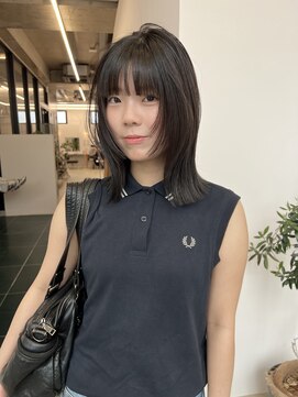 ブラウンカラー/ミディアムヘア