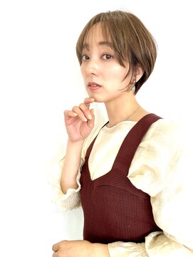 ハピネス 王寺店(Happiness) 丸みショートおくれ毛カット顔まわりカット　奈良王寺