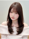ロングヘア20代30代40代レイヤー前髪なし前髪あり表参道【平島】