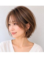モック 蒲生四丁目店(moc)&nbsp;女性らしいショートボブスタイル