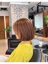 スチャステニィーバイルミ 日ノ出町店(Stastny by Lumi)&nbsp;大人かわいい丸みボブ×オレンジブラウン