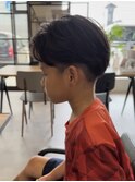 キッズカットメンズセンターパート清潔感ニュアンスパーマ