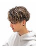《外国人風の立体感》メンズカット＋メッシュ+パーマ　￥16000