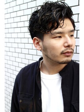 ジャコ ヘアー(jako HAIR) （jako）七三オールバック　ワイルドアップバングくせ毛風パーマ