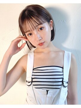 ベル 銀座5丁目店(Belle) スタイリングいらず！男性にも好感度の高いシースルーボブ　小顔