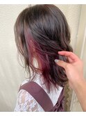 暖色系インナーカラー