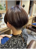 刈り上げボブでも甘めのマニッシュスタイル/20代/30代/40代/50代