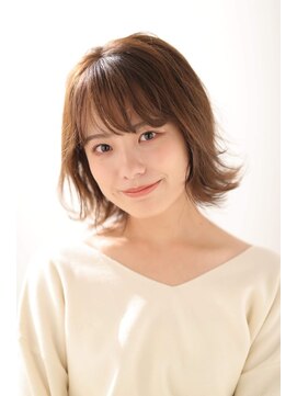 エヌプラス(N+) 黒髪グラデヘアーオリーブグレー小顔に見せるヘアココアベージュ