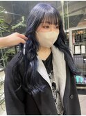 【韓国ヘア】ネイビーブルーインナーカラー　zest吉祥寺青木桜