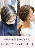 【WILLOW京橋/都島】白髪ぼかしハイライト×ショート(井下貴史)