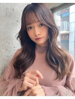 ヌイ 横浜(nui) 韓国風サイドバング_大人ガーリーチョコレートモード