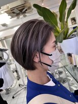 ルートエイチ 市川(Root H)&nbsp;斜めバング斜めバングデザインカラーシルキーベージュ