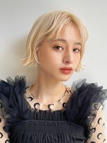 ホフ 大阪心斎橋店(F.O.F) ハイトーンベージュカーシースルーショートボブショートミニボブ