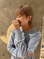 ハマモト&nbsp;ベージュカラー　ブリーチ　ボブ