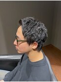 ビジネスカジュアル セイムレイヤーベリーショート アップバング