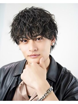 オーシャントーキョーウエスト 心斎橋 (OCEAN TOKYO WEST) スパイラルパーマウルフツーブロックツイスパシャドウパーマ