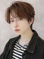 韓国ヘアカルマパーマコンマバングセンターパート黒髪ウルフ
