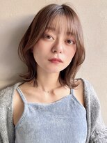 レイヤーカットボブウルフウェーブパーマ艶感前髪美髪モテ髪